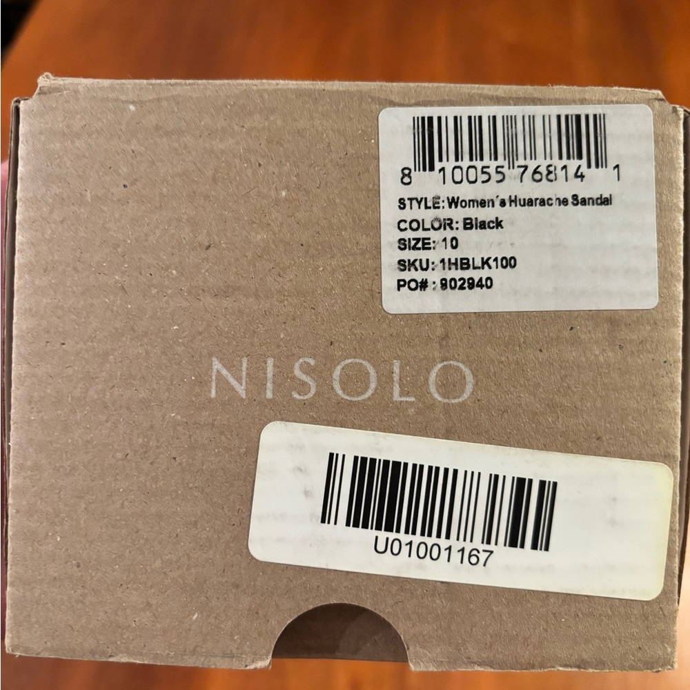 Nisolo women’s black leather Huarache Sandal - Picture 12 of 12